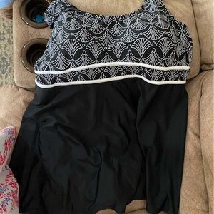 Blair Swimsuit Swimdress size 24W plus soft cup “D” bra. NEW